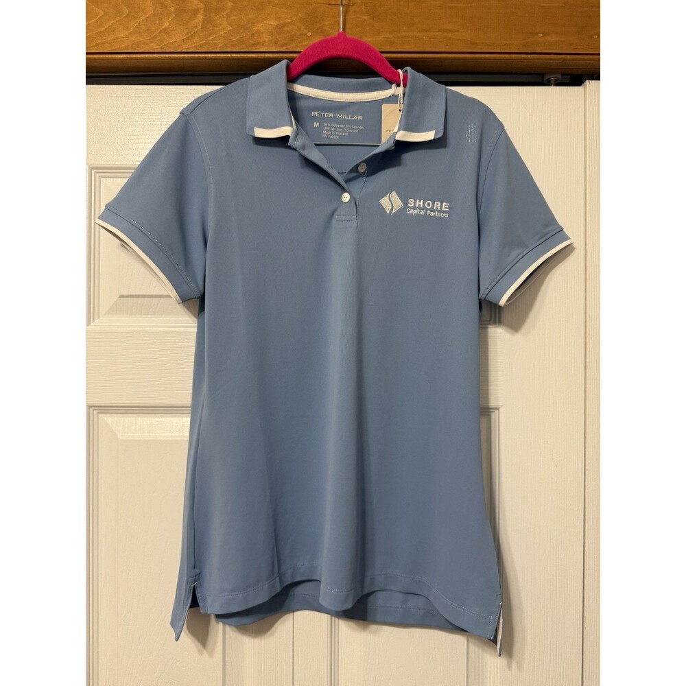 NWT Peter Millar Women’s Performance Polo Shirt – Size Medium – UPF 50+